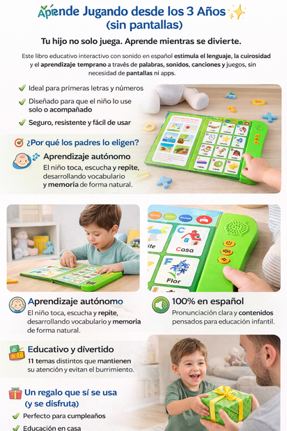 El libro interactivo que mantiene a tu hijo entretenido sin usar pantallas